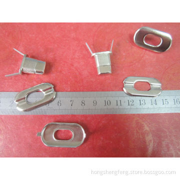 Oval Shape Silver Color Metal Turn Lock for Bag